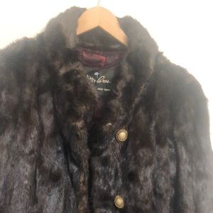 Women fur coat.